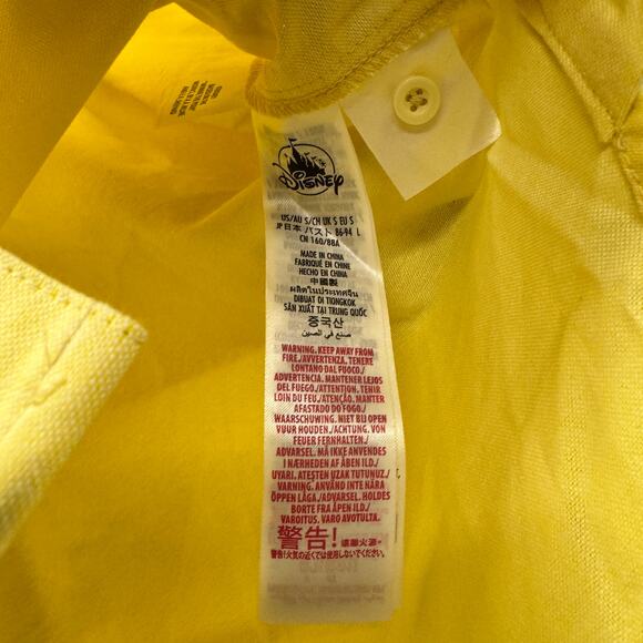 Disney Winnie the Pooh Shirt Womens Small Yellow Embroidered Button Up NEW - Picture 8 of 11
